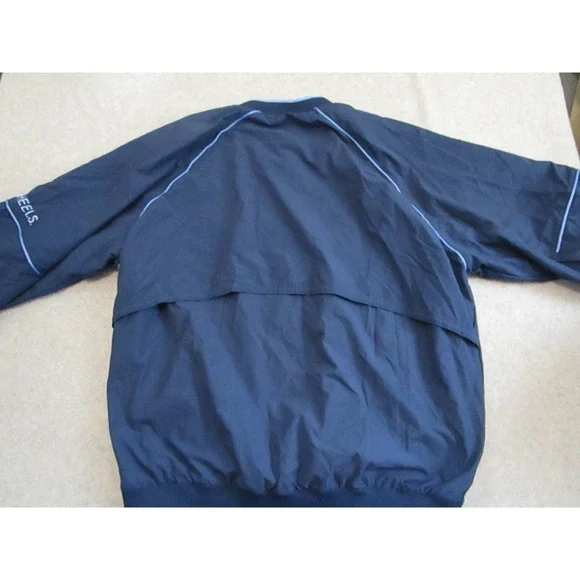 VTG UNC Tar Heels Windbreaker Mens XXL Navy Blue Nike Center Swoosh Pullover - Picture 9 of 11